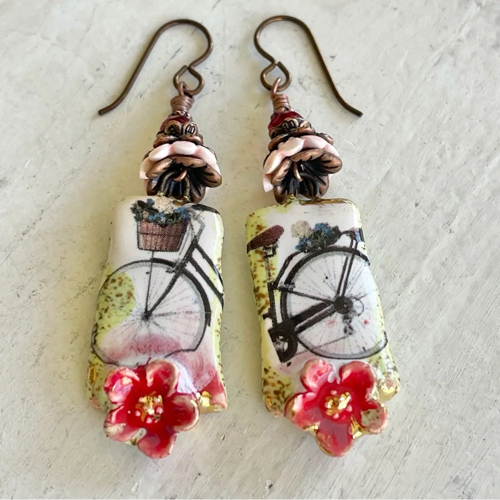 ARTISAN Earrings “Joy Ride” - Dangles - Picture 2 of 11